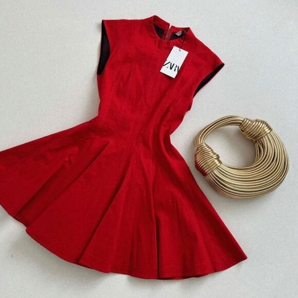 Zara Dresses & Skirts - NWT ZARA MINI GODET DRESS ZW COLLECTION